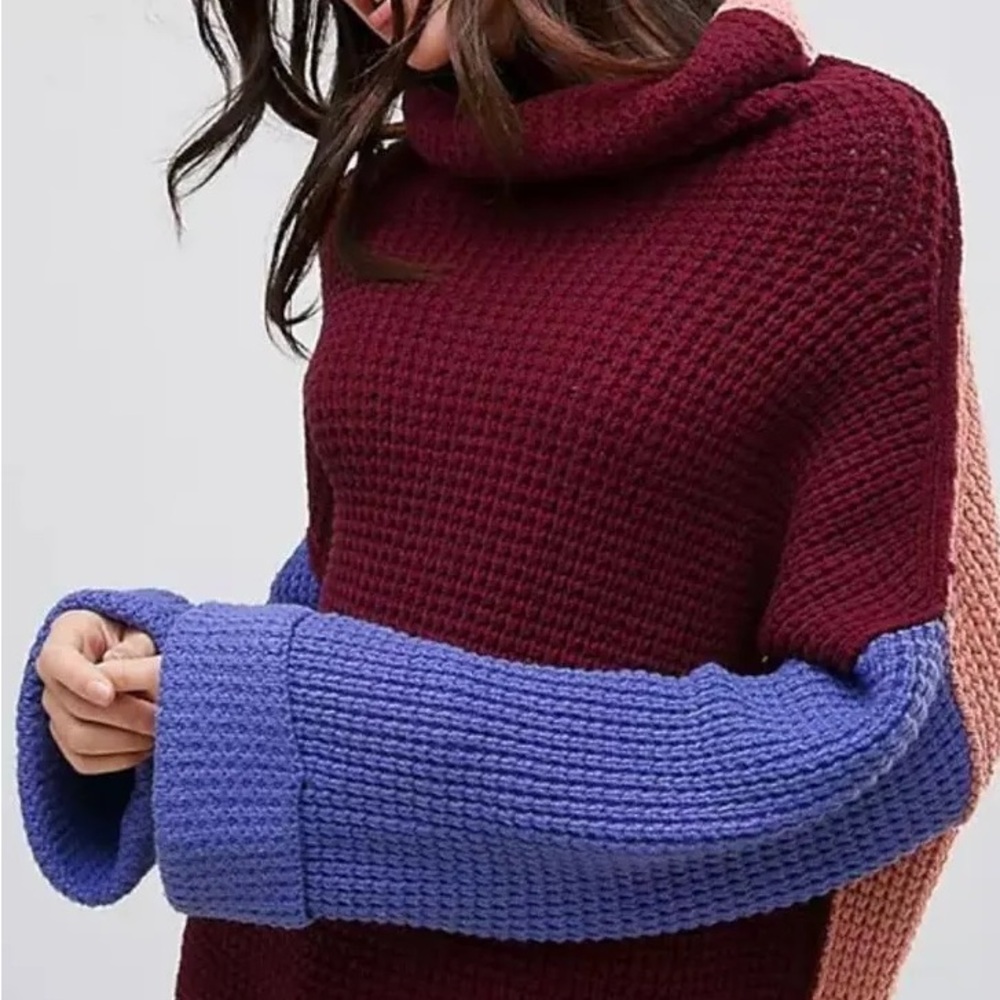 Free People Multicolor Turtleneck Sweater - Picture 5 of 6